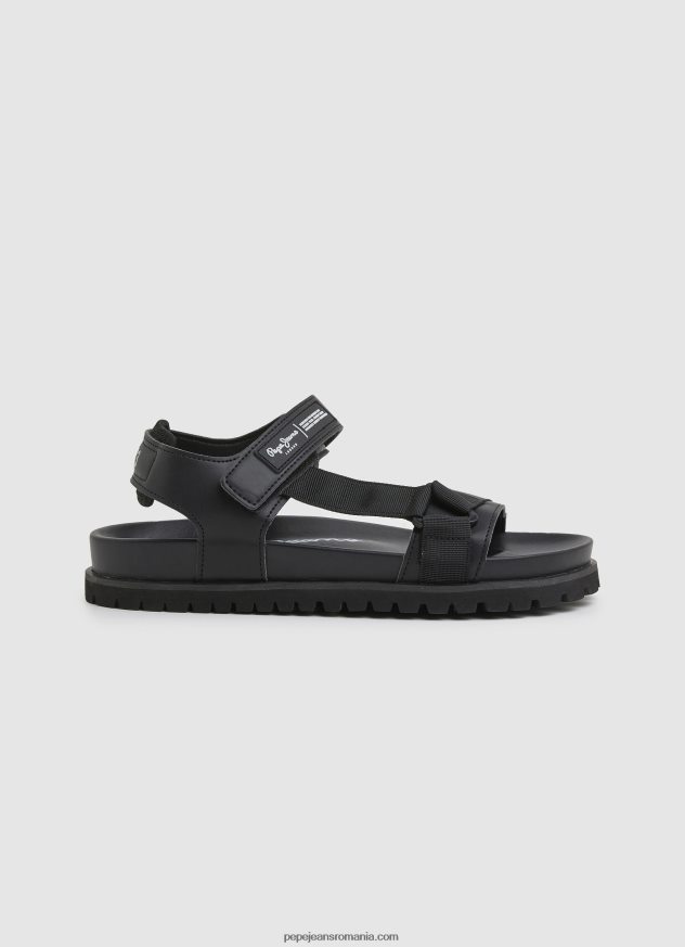 sandale anatomice din plută bărbați Pepe Jeans negru 6Z0R461279