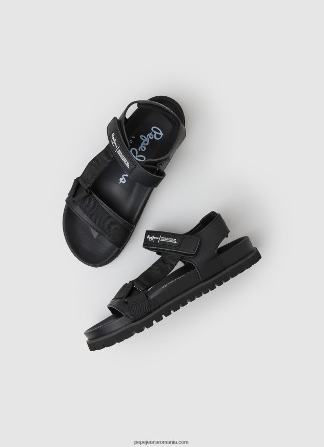 sandale anatomice din plută bărbați Pepe Jeans negru 6Z0R461279