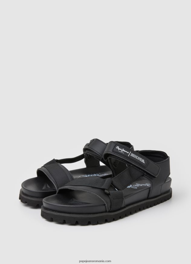 sandale anatomice din plută bărbați Pepe Jeans negru 6Z0R461279
