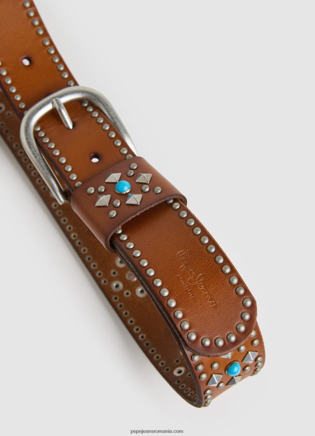 centura din piele boema femei Pepe Jeans coniac 6Z0R46765
