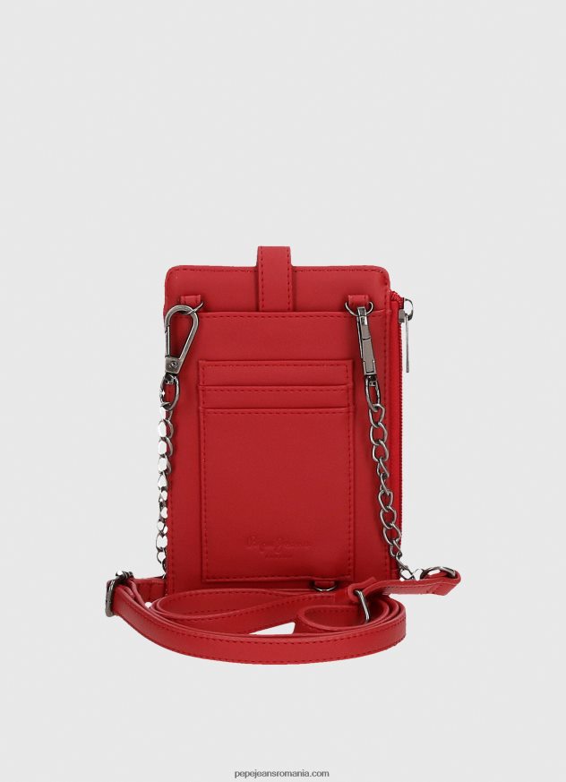 geantă mobilă în carouri femei Pepe Jeans studio roșu 6Z0R46728