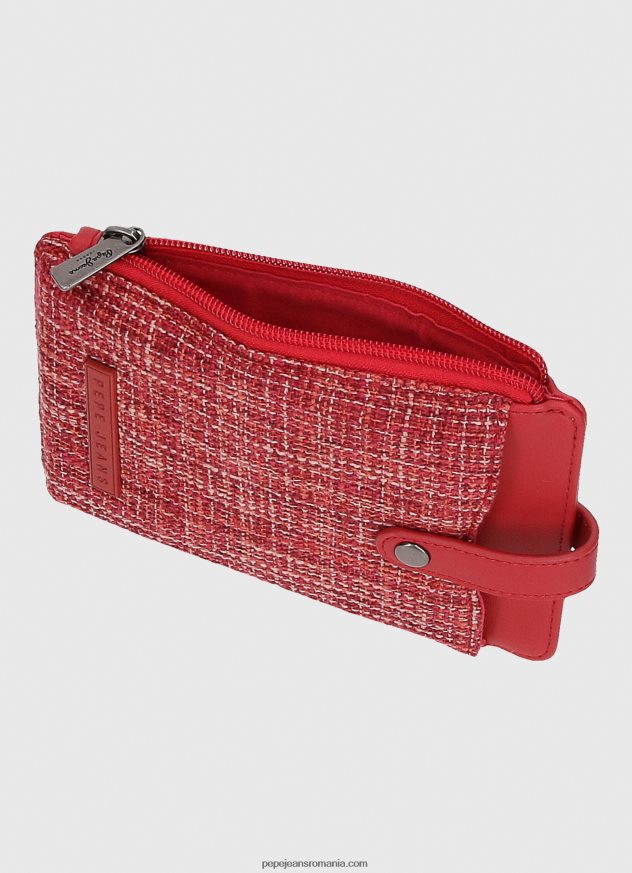 geantă mobilă în carouri femei Pepe Jeans studio roșu 6Z0R46728