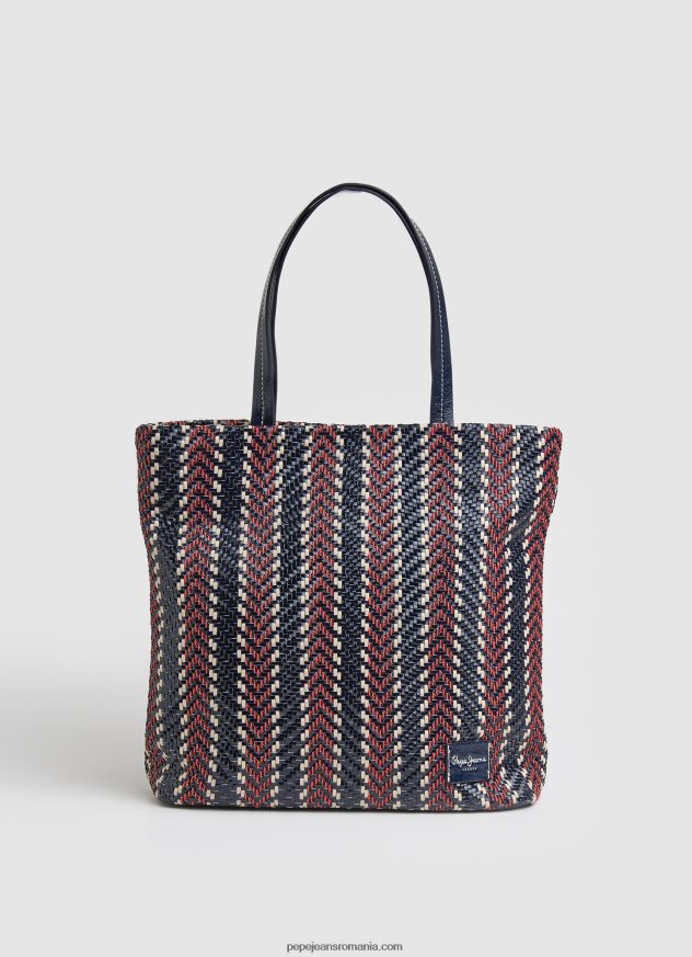 geantă shopper din țesătură în zig zag femei Pepe Jeans dulwich 6Z0R46739