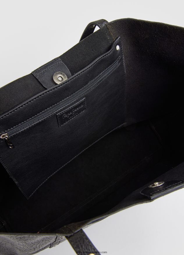 geantă tote din piele femei Pepe Jeans negru 6Z0R46747