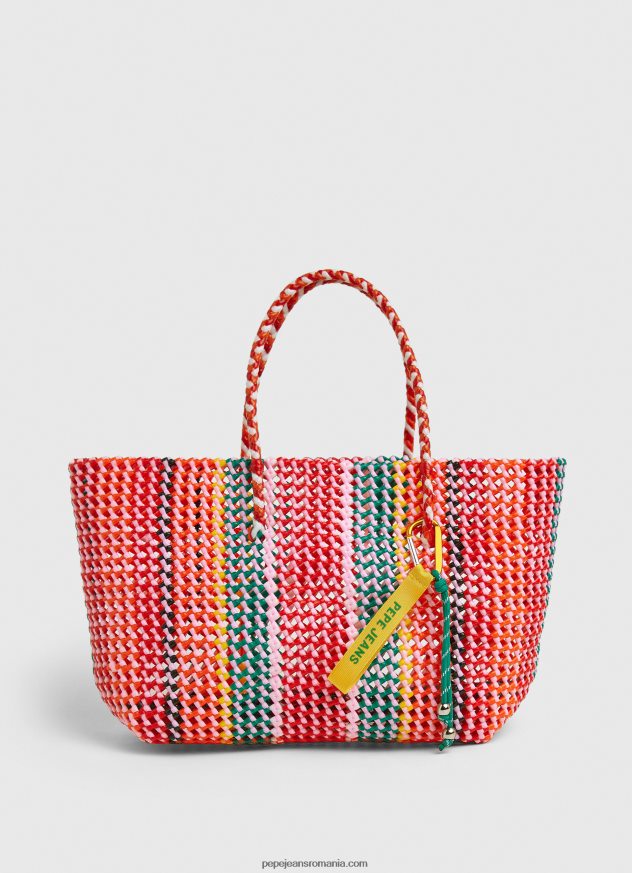 geantă tote din plastic țesut femei Pepe Jeans studio roșu 6Z0R46720