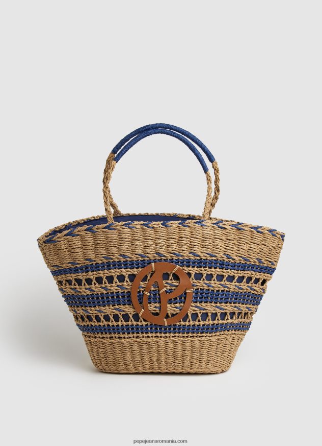 geanta crossbody din macrame femei Pepe Jeans cămilă 6Z0R46744