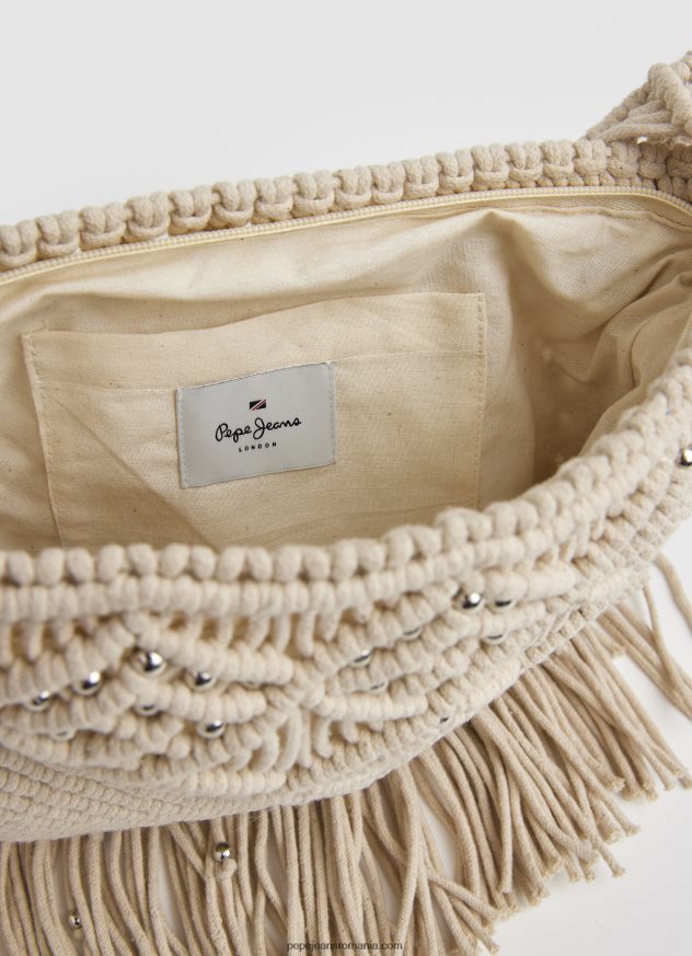 geanta crossbody din macrame femei Pepe Jeans mousse 6Z0R46709