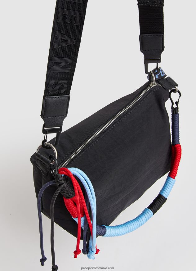 geanta de umar cu maner detasabil femei Pepe Jeans negru 6Z0R46734