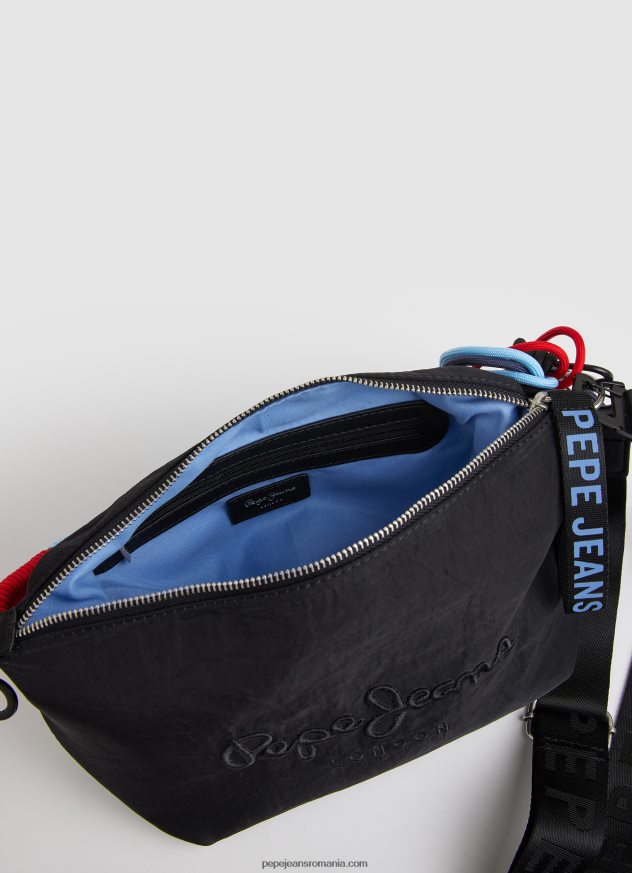 geanta de umar cu maner detasabil femei Pepe Jeans negru 6Z0R46734