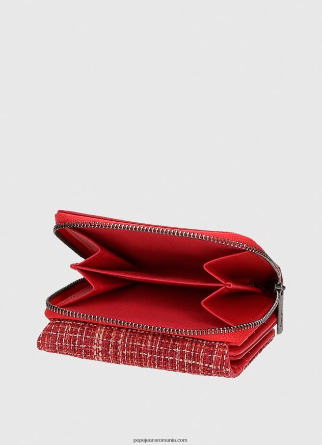 portofel în carouri femei Pepe Jeans studio roșu 6Z0R46729