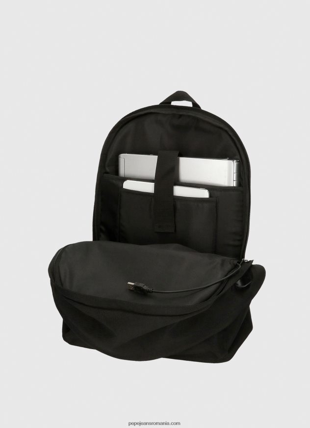 rucsac de performanță aris cu fermoar dublu femei Pepe Jeans negru 6Z0R46752