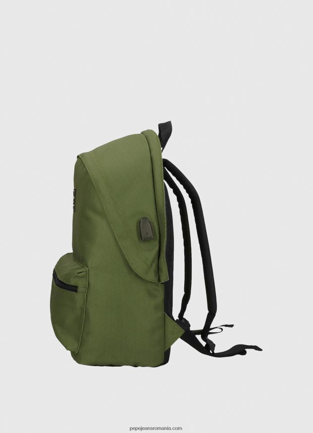 rucsac de performanță aris cu fermoar dublu femei Pepe Jeans verde inchis 6Z0R46753