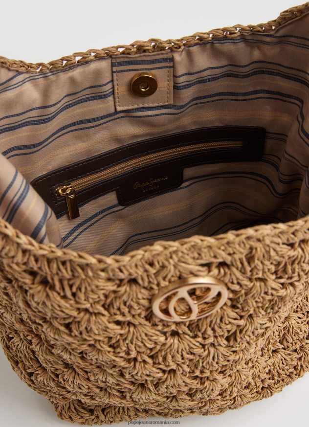 toc din paie țesute femei Pepe Jeans caramel 6Z0R46717