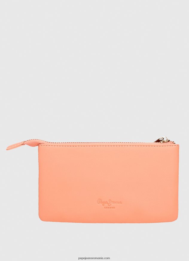 trusa de toaleta cu triplu compartiment femei Pepe Jeans piersică 6Z0R46723