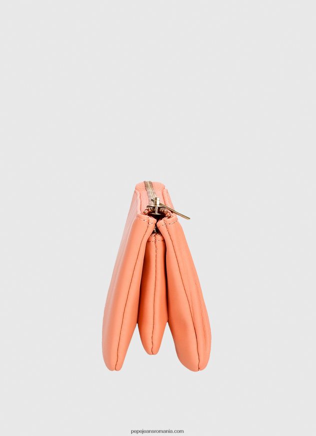 trusa de toaleta cu triplu compartiment femei Pepe Jeans piersică 6Z0R46723