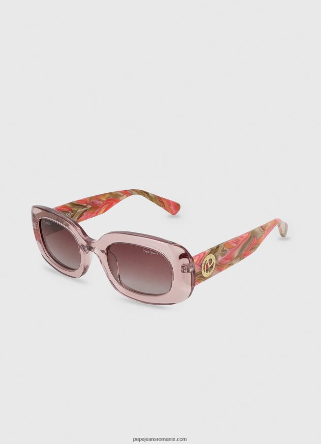 ochelari de soare dreptunghiulari femei Pepe Jeans roz 6Z0R46766