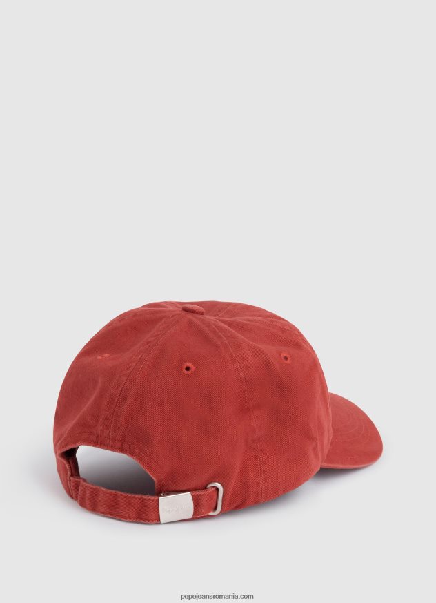 șapcă de bază cu logo brodat femei Pepe Jeans studio roșu 6Z0R46779