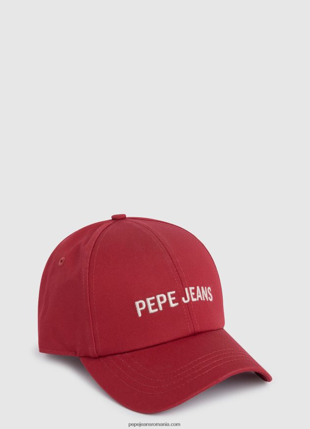 șapcă de bază cu logo brodat femei Pepe Jeans studio roșu 6Z0R46786