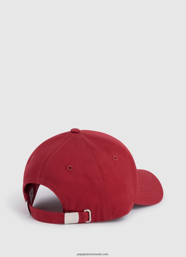 șapcă de bază cu logo brodat femei Pepe Jeans studio roșu 6Z0R46786