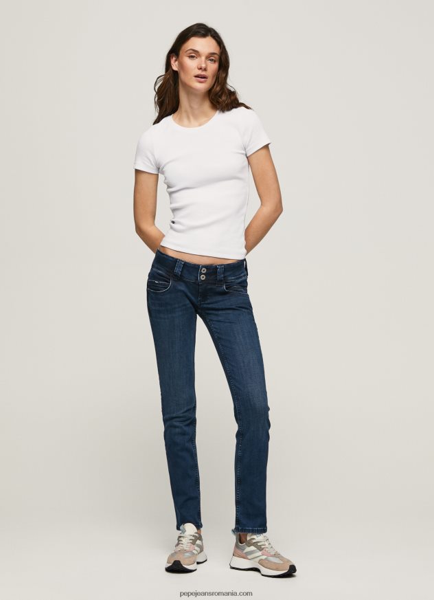 blugi Venus cu talie joasă, drepte femei Pepe Jeans denim 6Z0R463