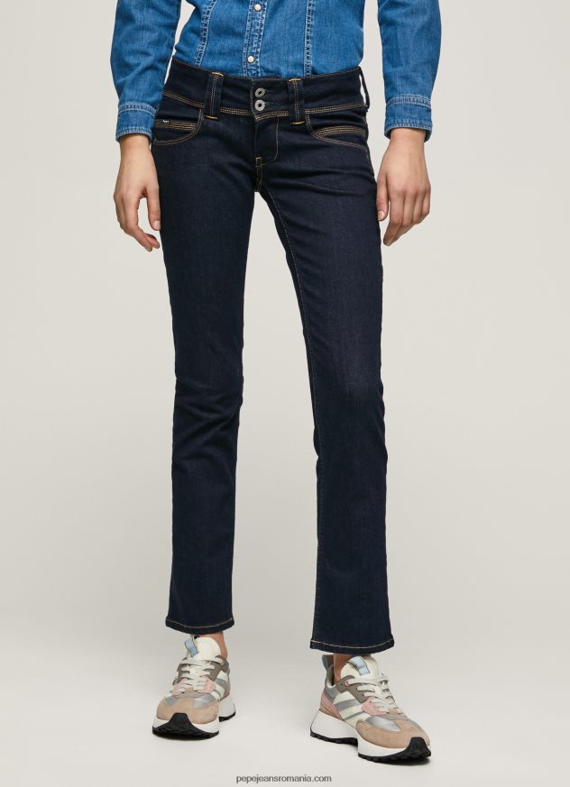 blugi Venus cu talie joasă, drepte femei Pepe Jeans denim 6Z0R4637