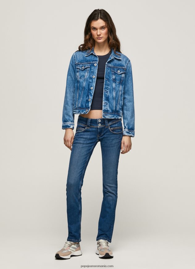 blugi Venus cu talie joasă, drepte femei Pepe Jeans denim 6Z0R465