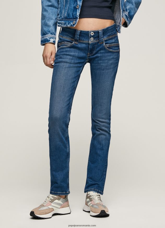 blugi Venus cu talie joasă, drepte femei Pepe Jeans denim 6Z0R465