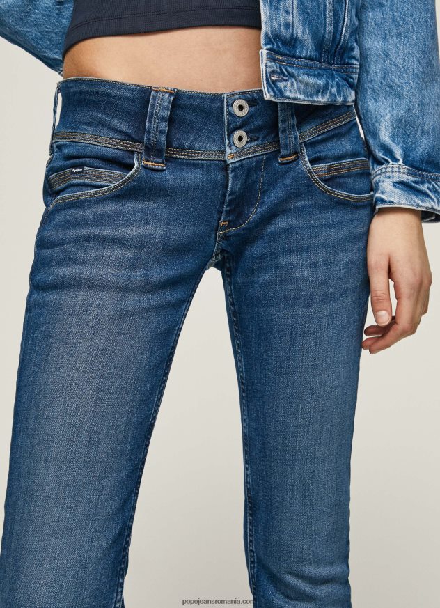 blugi Venus cu talie joasă, drepte femei Pepe Jeans denim 6Z0R465