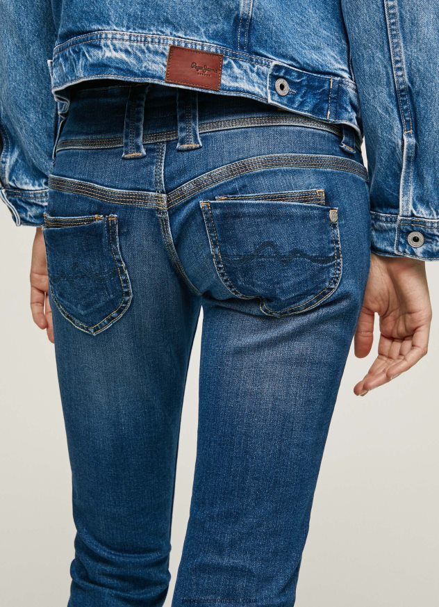 blugi Venus cu talie joasă, drepte femei Pepe Jeans denim 6Z0R465