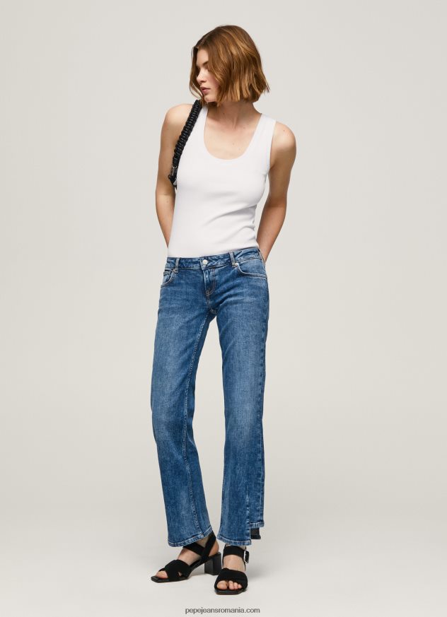 blugi alex cu talie joasă, drepte femei Pepe Jeans denim 6Z0R4624