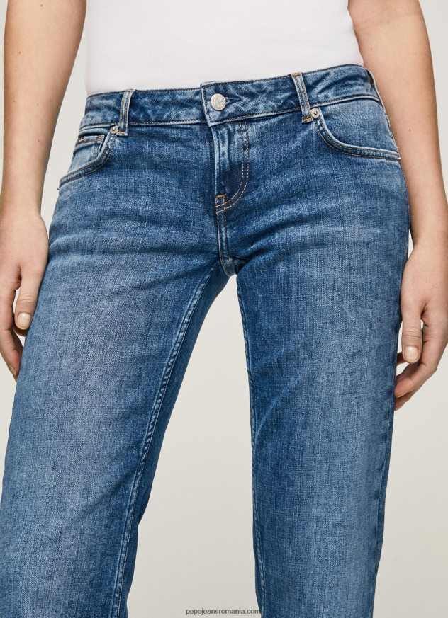 blugi alex cu talie joasă, drepte femei Pepe Jeans denim 6Z0R4624