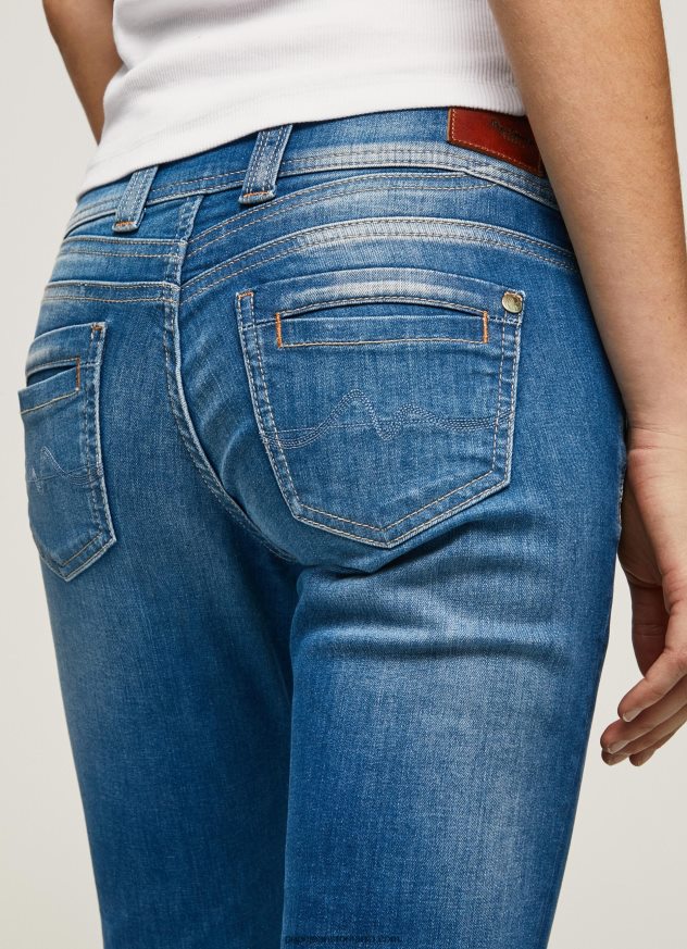 blugi gen straight fit cu talie mijlocie femei Pepe Jeans denim 6Z0R466