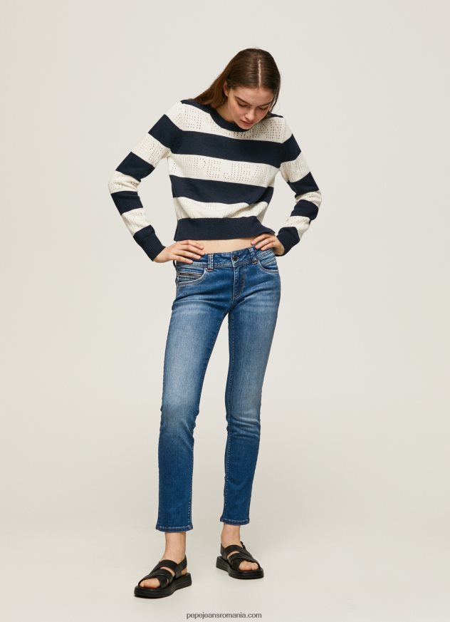 blugi noi Brooke cu talie medie regulată femei Pepe Jeans denim 6Z0R468