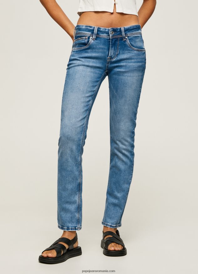 blugi saturn cu talie medie regulată femei Pepe Jeans denim 6Z0R4622