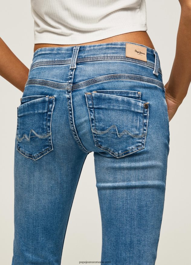 blugi saturn cu talie medie regulată femei Pepe Jeans denim 6Z0R4622