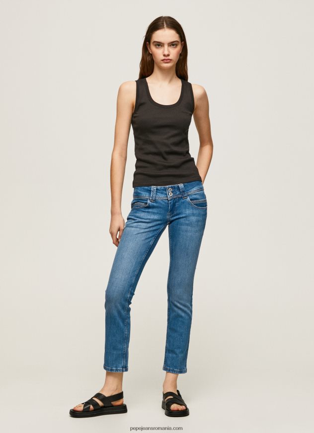 blugi venus cu talie joasă, cu ajustare regulată femei Pepe Jeans denim 6Z0R4633