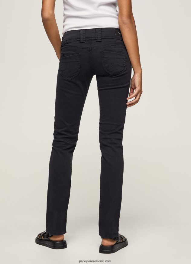 blugi venus venus cu talie joasă, drepte femei Pepe Jeans negru 6Z0R46298
