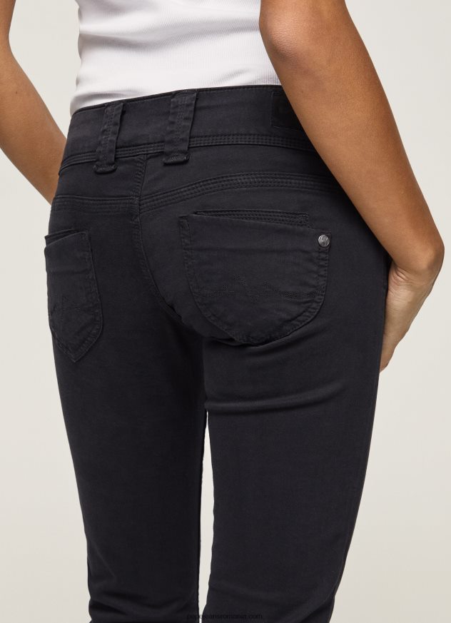 blugi venus venus cu talie joasă, drepte femei Pepe Jeans negru 6Z0R46298