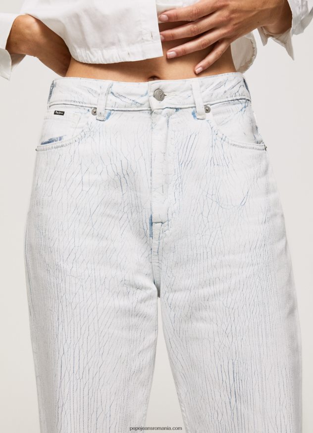 blugi conici cu talie înaltă Willow femei Pepe Jeans denim 6Z0R4666