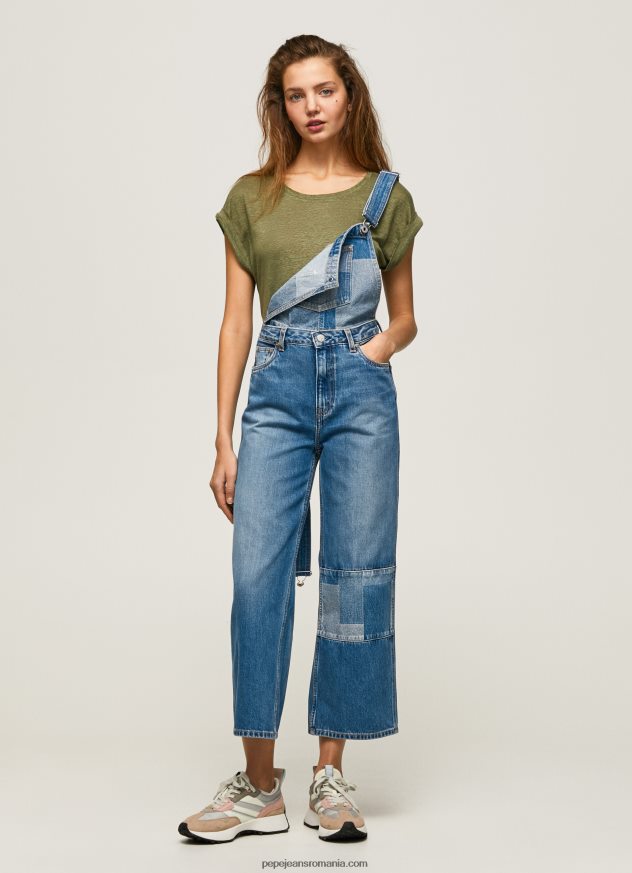 salopetă din denim de bumbac femei Pepe Jeans denim 6Z0R4698