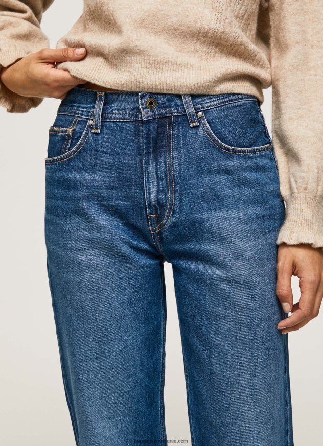 blugi Dover cu talie înaltă, relaxed fit femei Pepe Jeans denim 6Z0R4683