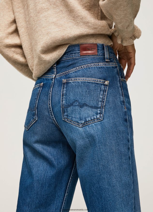 blugi Dover cu talie înaltă, relaxed fit femei Pepe Jeans denim 6Z0R4683
