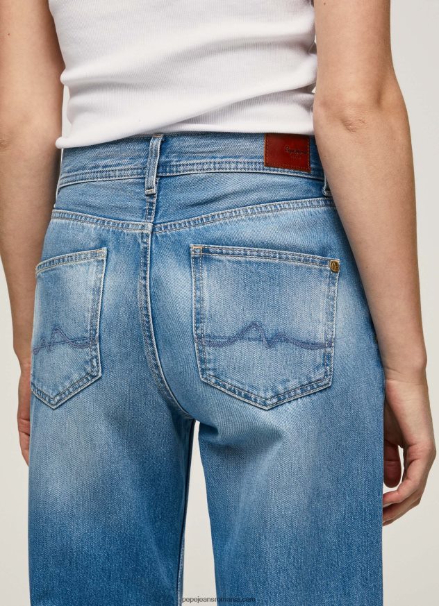 blugi Dover cu talie înaltă, relaxed fit femei Pepe Jeans denim 6Z0R4684