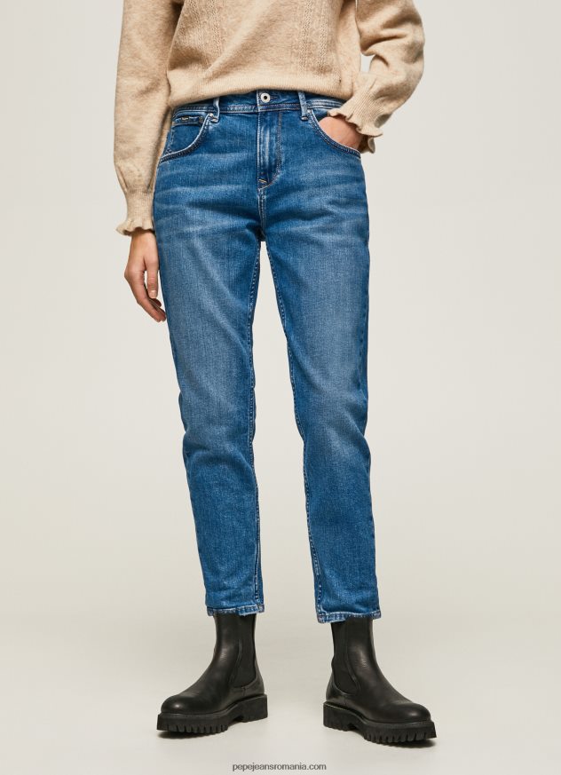 blugi violet mom carot fit cu talie înaltă femei Pepe Jeans denim 6Z0R4682