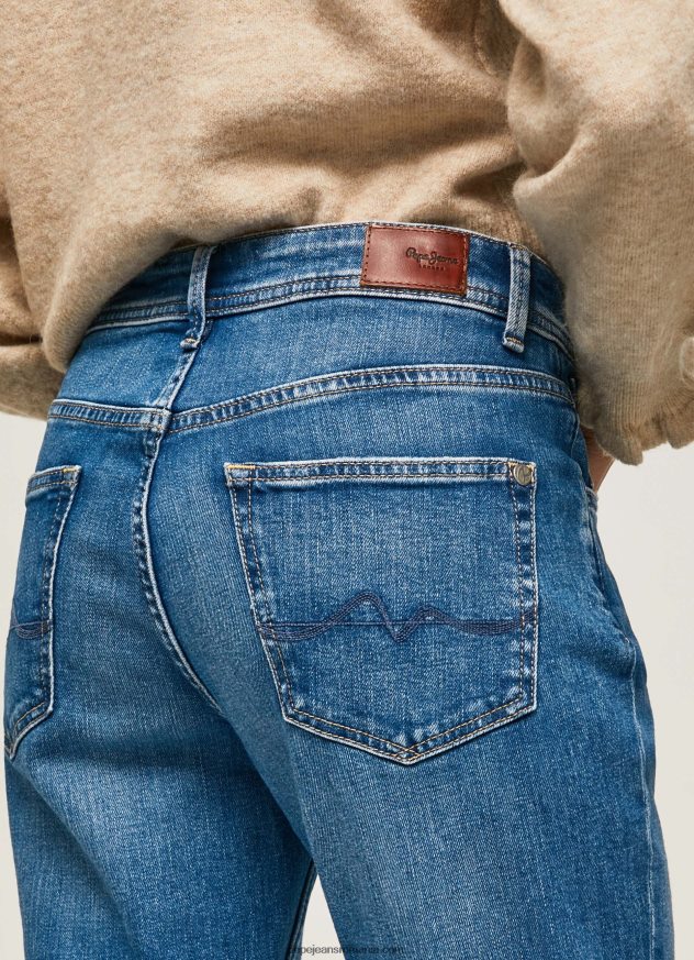 blugi violet mom carot fit cu talie înaltă femei Pepe Jeans denim 6Z0R4682