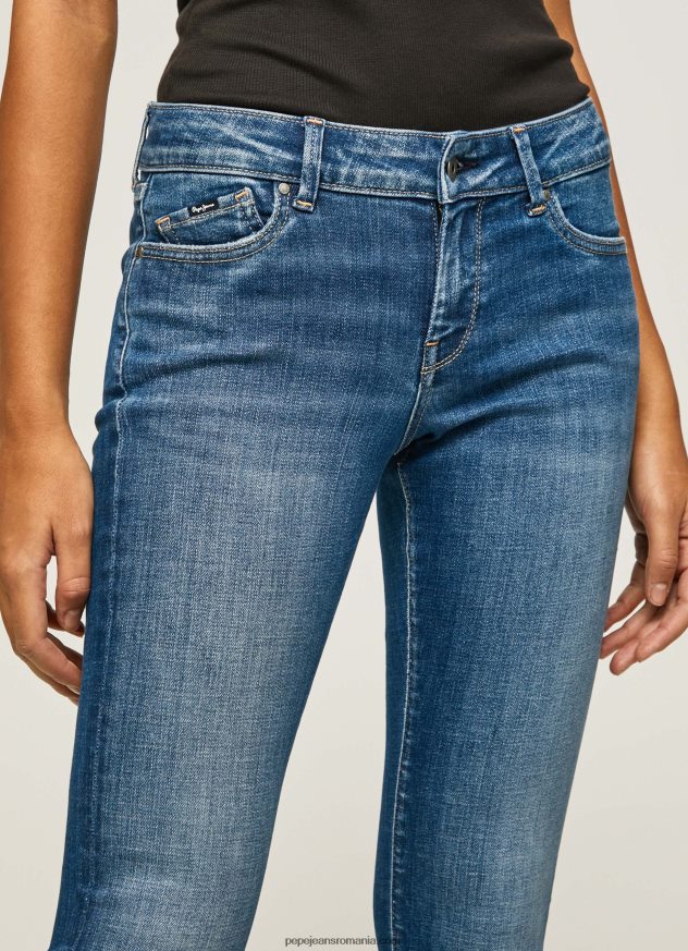 blugi pixie skinny cu talie medie femei Pepe Jeans denim 6Z0R4654