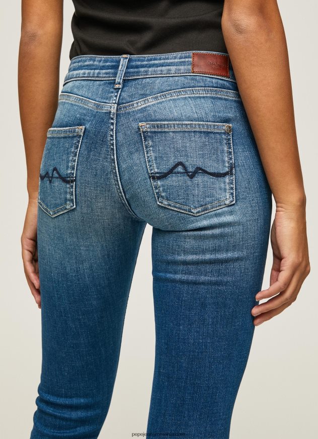 blugi pixie skinny cu talie medie femei Pepe Jeans denim 6Z0R4654