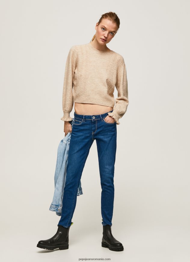 blugi skinny cu talie medie lola femei Pepe Jeans denim 6Z0R4639