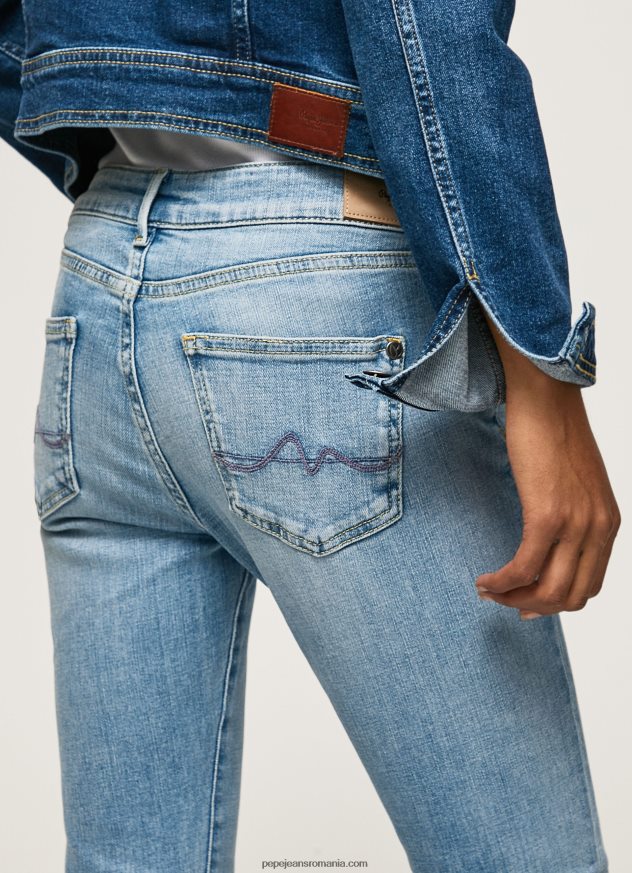 blugi skinny pixie cu talie medie femei Pepe Jeans denim 6Z0R4642