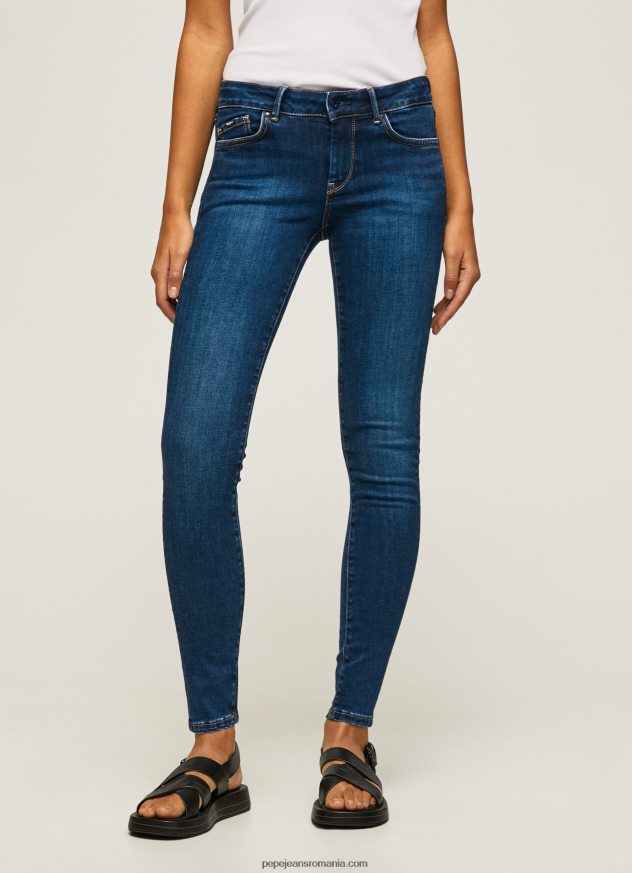 blugi skinny pixie cu talie medie femei Pepe Jeans denim 6Z0R4644